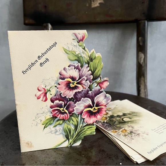 Vintage German Postcard Lot UNUSED! Includes One Birthday Card - Picture 5 of 9